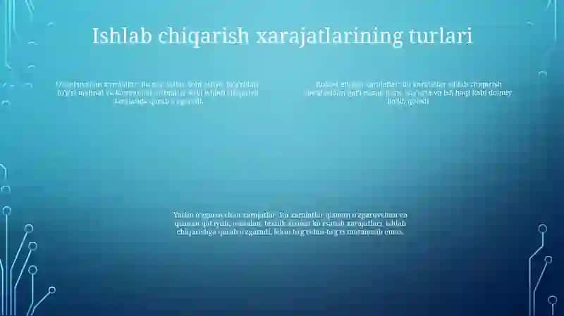 Ishlab Chiqarish Xarajatlari Va Klassifikatsiya 3