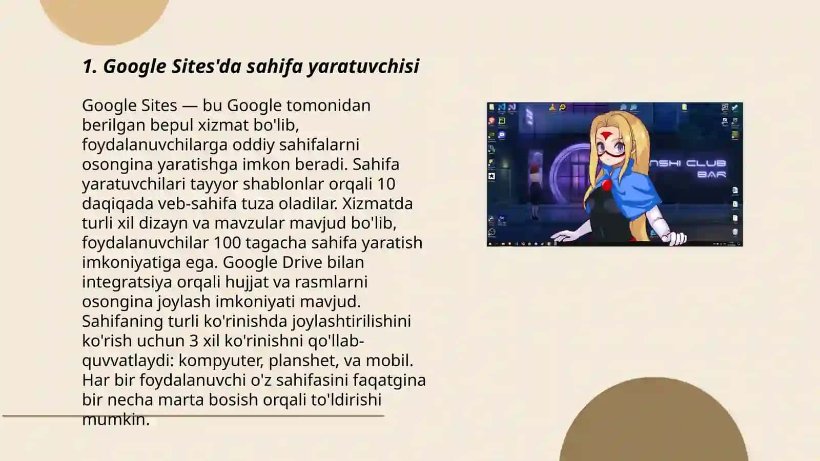 Google Sitesda web sahifalar yaratish 3