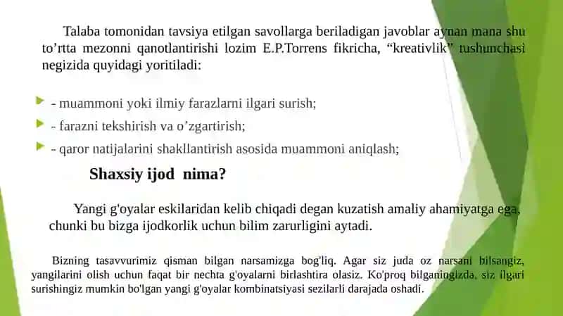 Shaxsiy ijod va ijodiy fikrlash vositalari 3