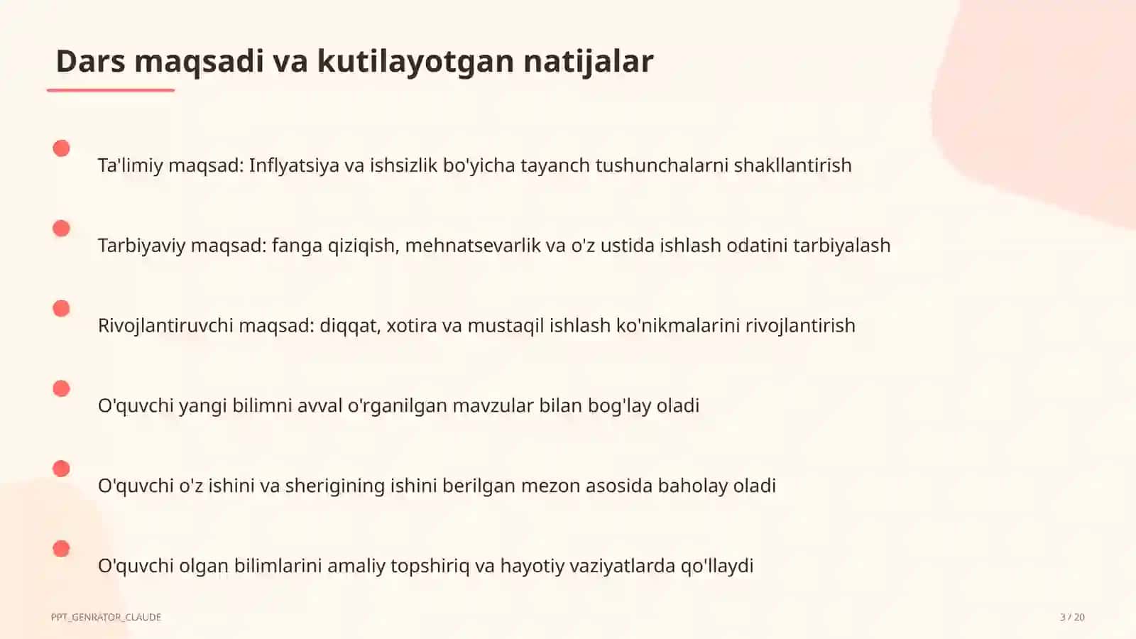 Inflyatsiya va ishsizlik (11-sinf) 3
