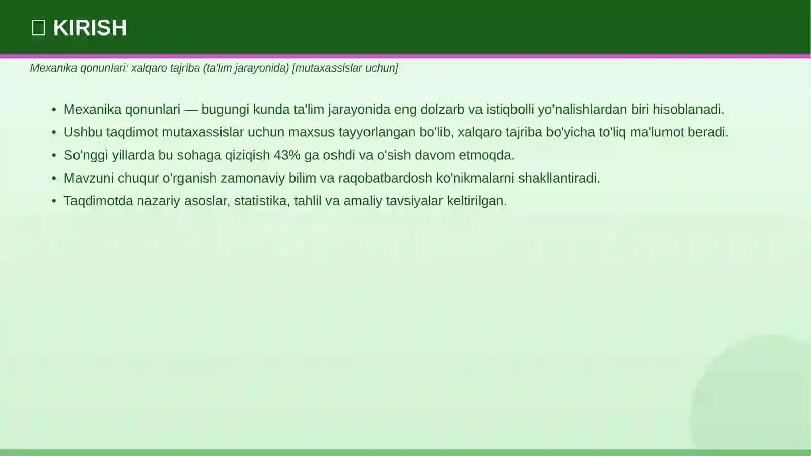 MEXANIKA QONUNLARI 3