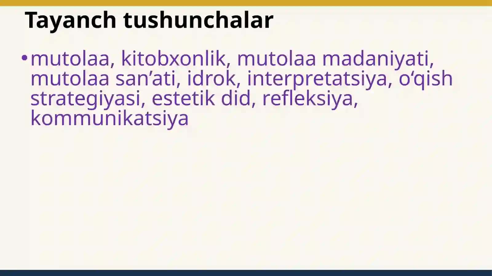 MUTOLAA MADANIYATI VA MUTOLAA SAN’ATI Nazariy-metodologik asoslar 3