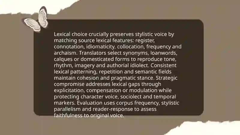 Lexical Stylistics in Translation 3