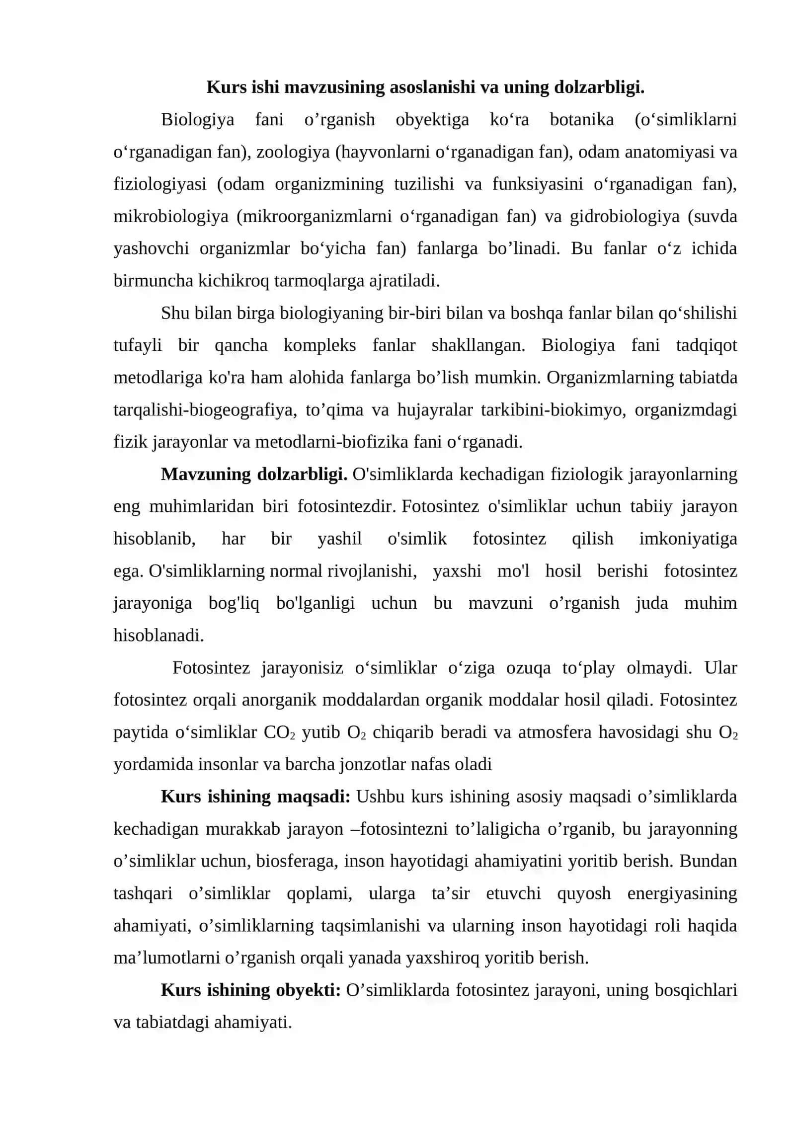 Kurs ishi mavzusining asoslanishi va uning dolzarbligi 3