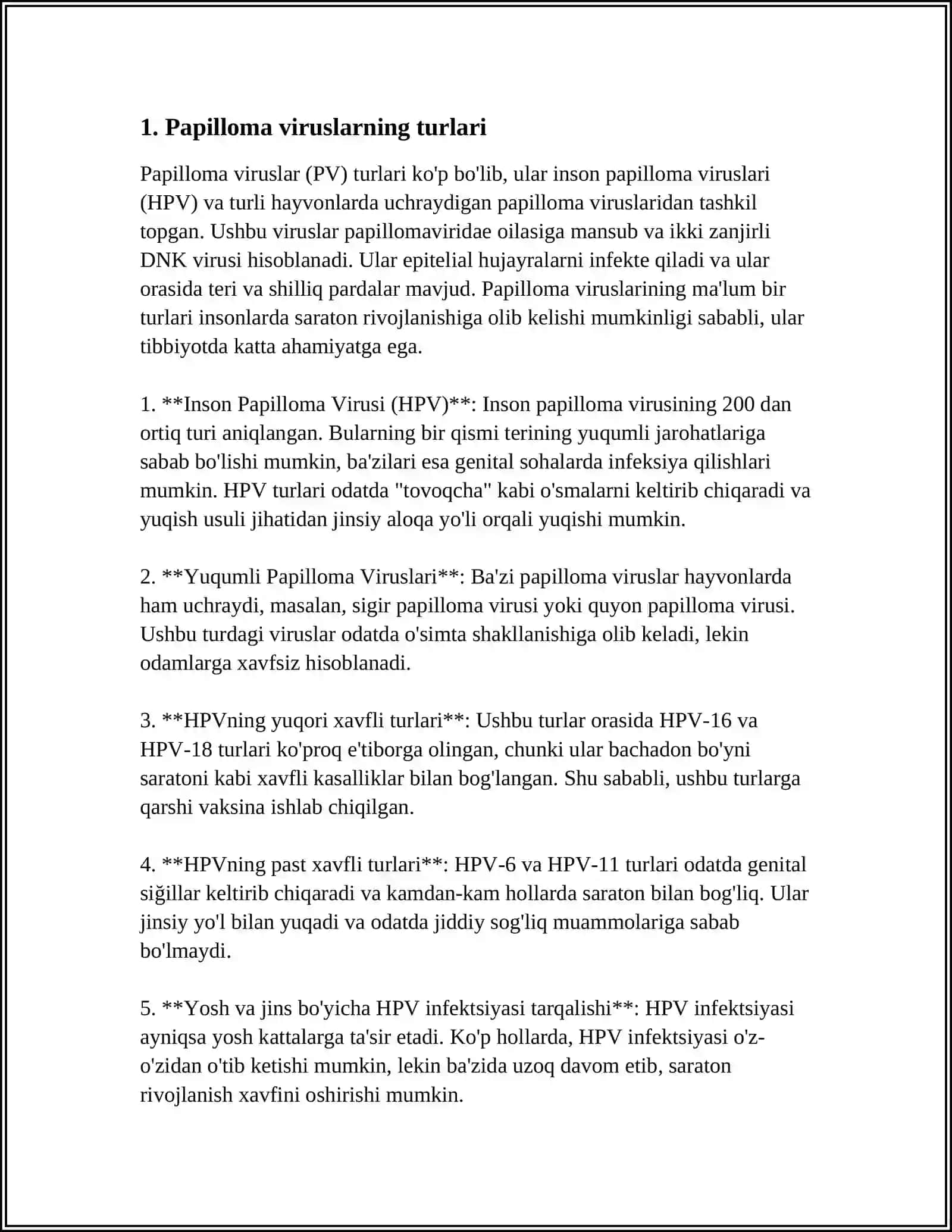 Papilloma viruslarning odam organizmiga tasiri 3