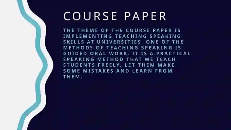 Guided oral work 3