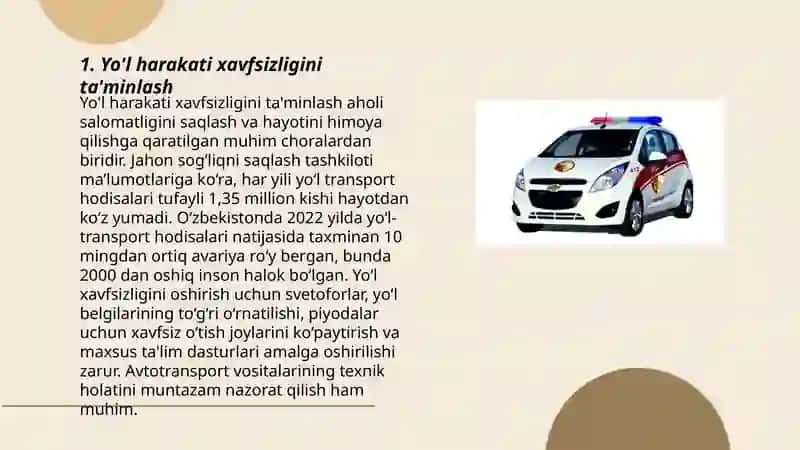 Yo'l patrul hizmatining asosiy vaziflari 3