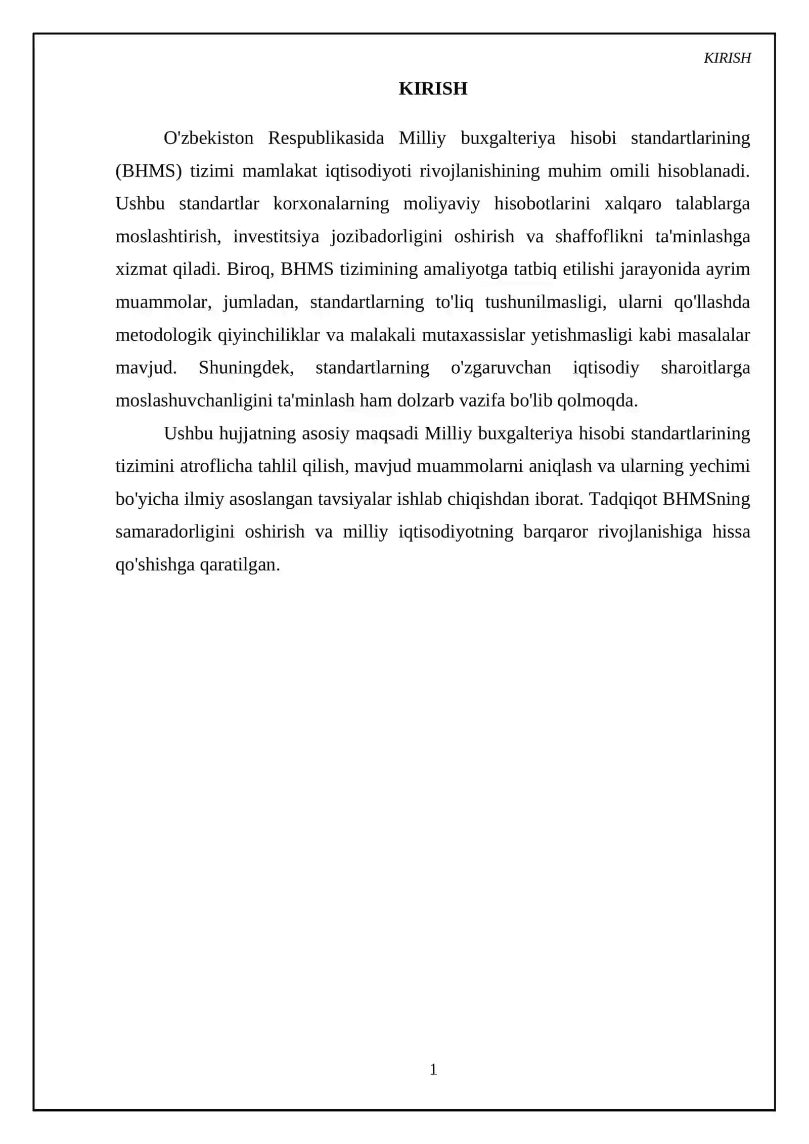 Milliy buxgalteriya hisobi standartlarining (BHMS) tizimi 3