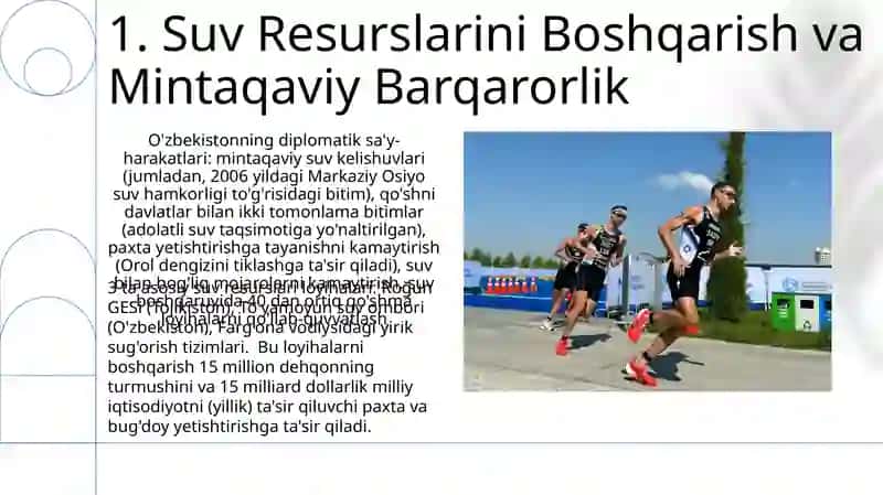 O'zbekistonning Markaziy Osiyoda tinchlik va barqarorlikni ta’minlashdagi o‘rni 3