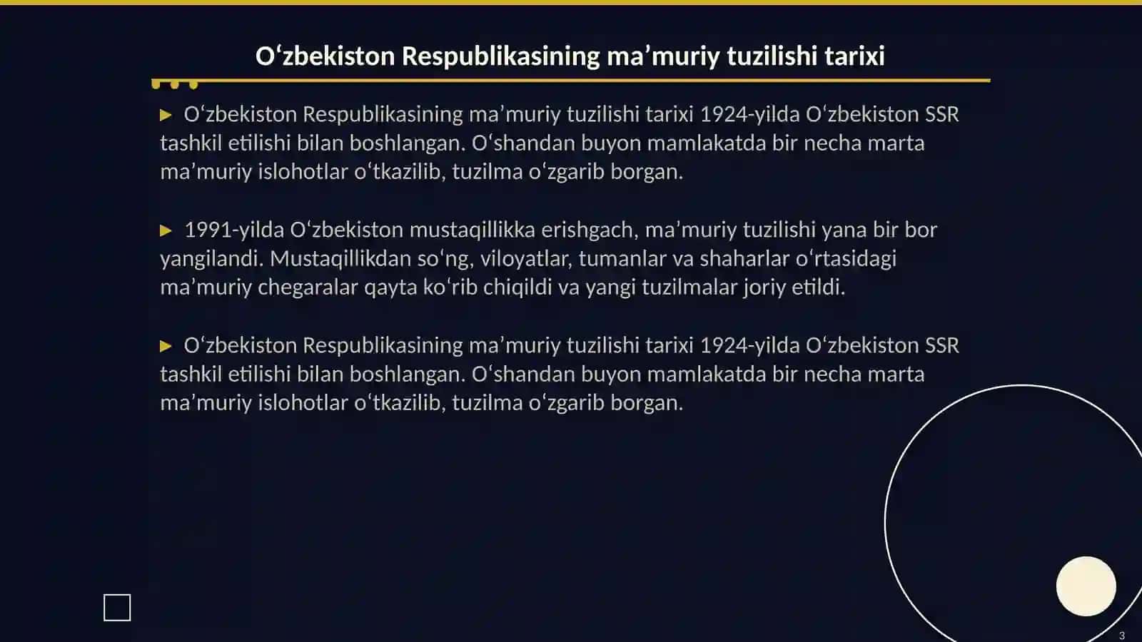 Oʻzbekiston Respublikasining maʼmuriy tuzilishi 3