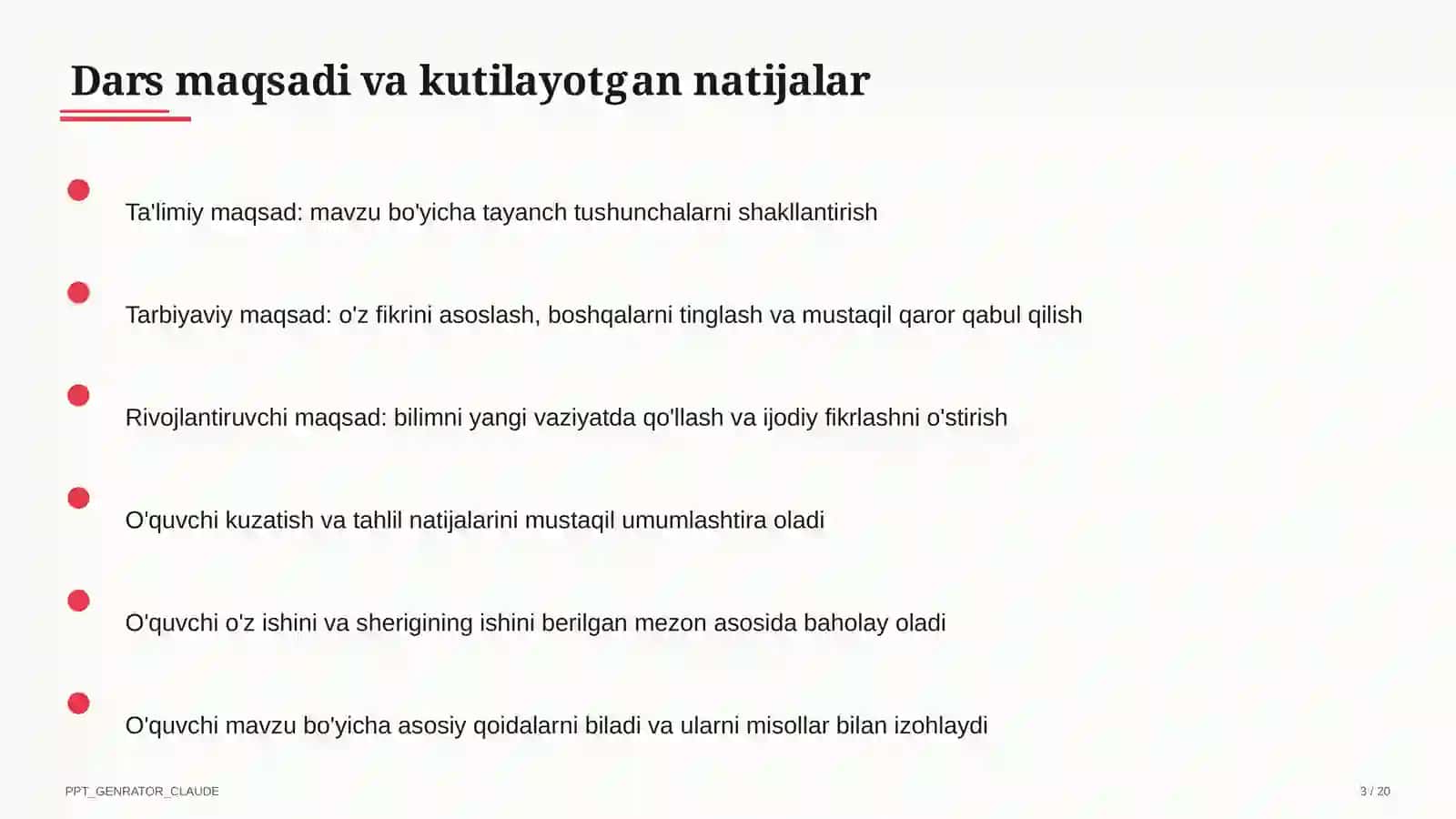 Dolzarb mavzular — maktab va o'qituvchilar (2026) — metodik birlashma uchun 3