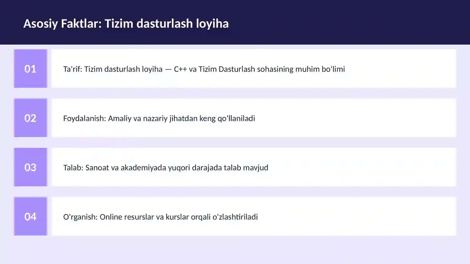 Tizim dasturlash loyiha 3