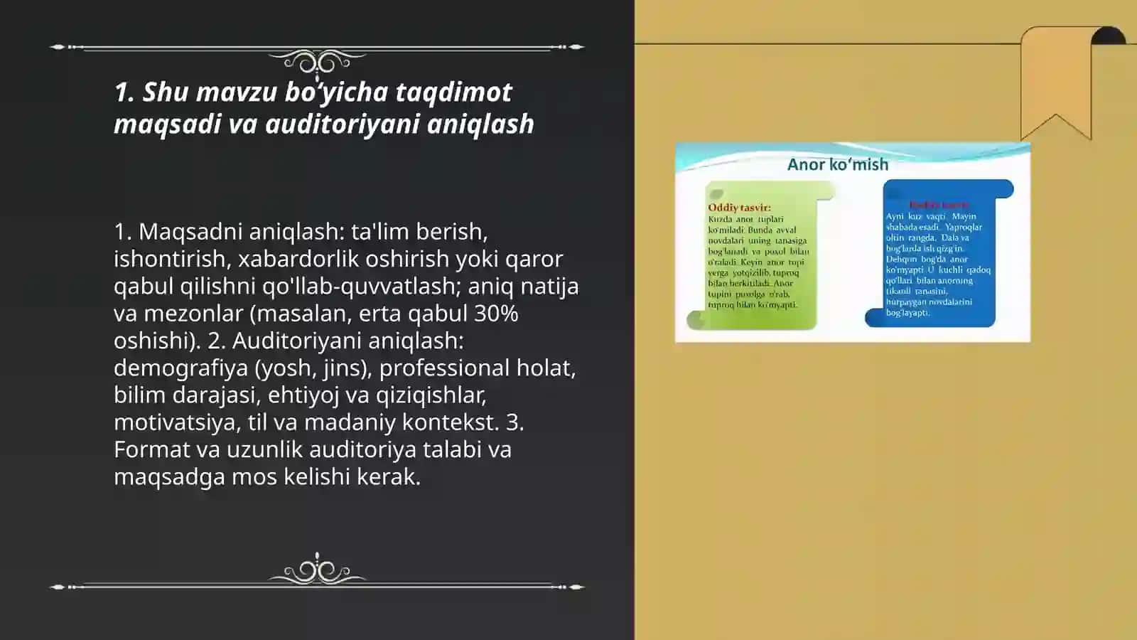 Shu mavzu bo‘yicha taqdimot tayyorla 3