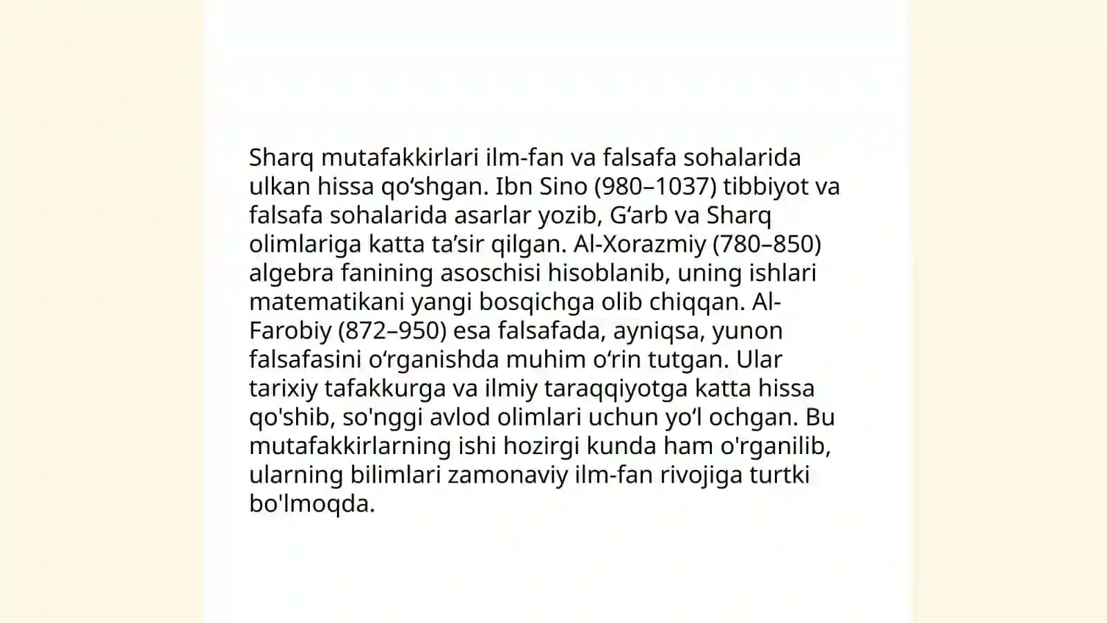 Sharq mutafakkirlarining tarixiy tafakkurga ta'siri 3