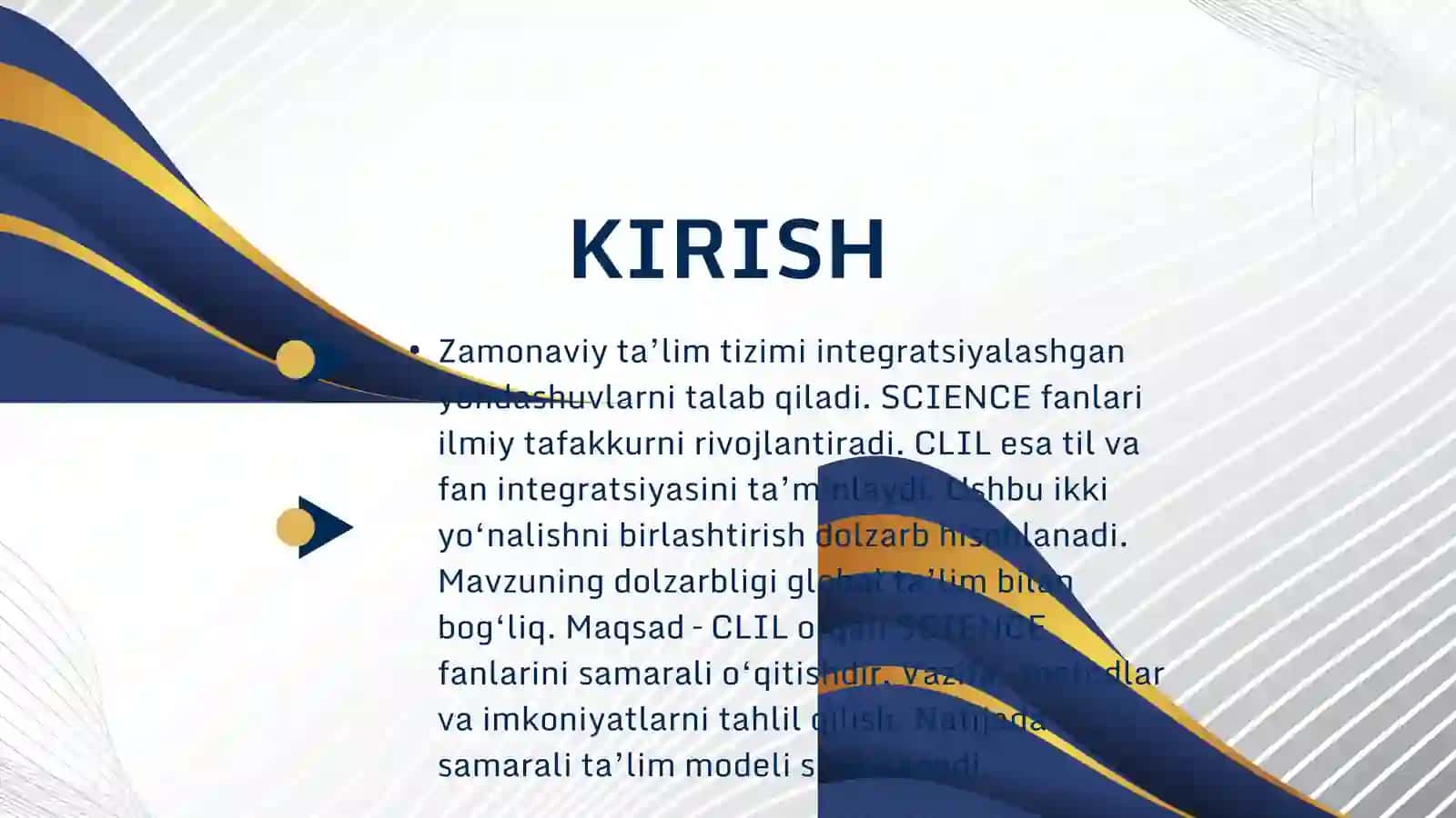 SCIENCE FANLARINI CLIL TEXNOLOGIYASI YORDAMIDA O‘QITISH 3