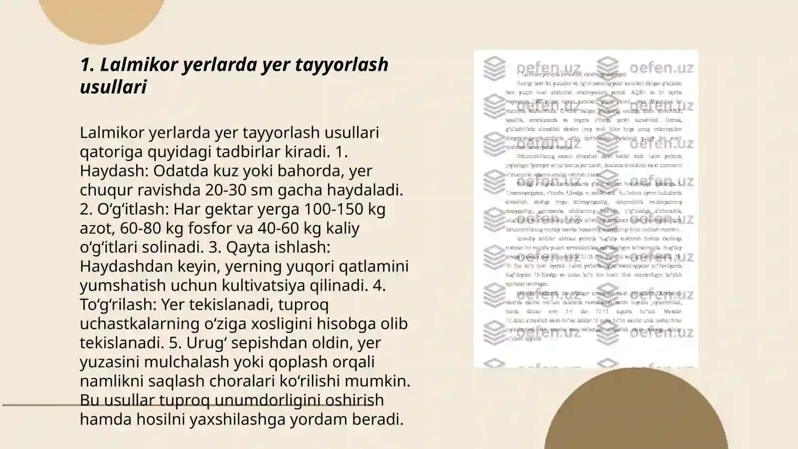 Lalmikor yerlarda oʻziga xos agrotexnik tadbirlar 3