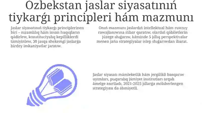 Ózbekstan jaslar siyasatınıń tiykarǵı baǵdarları 3