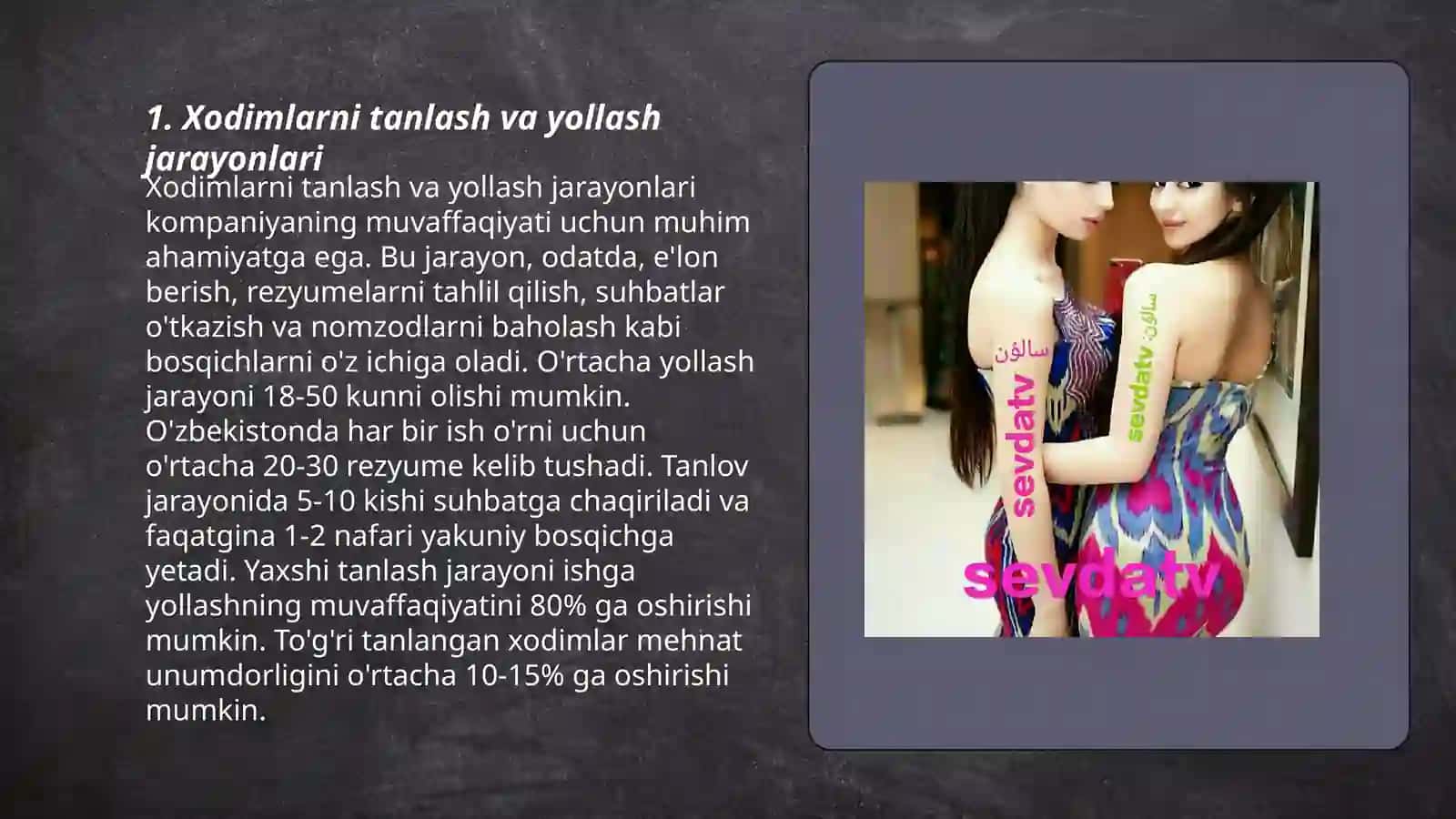Mehmonxona xo’jaligida xodimlarni tanlash va yollash usullari 3
