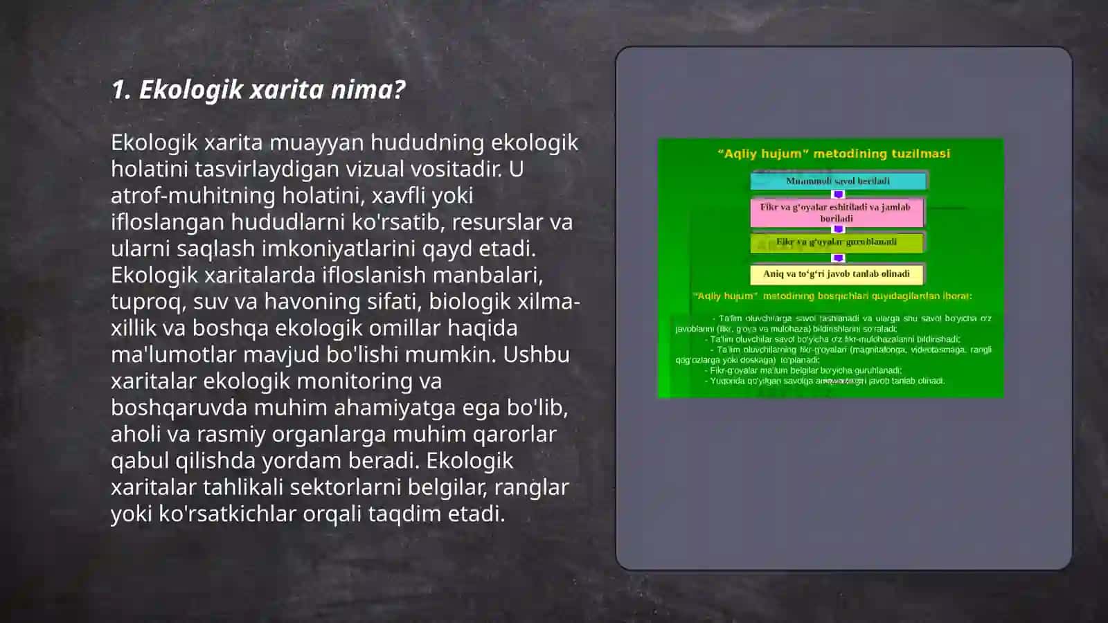 Ekologik xarita bilan ishlash 3