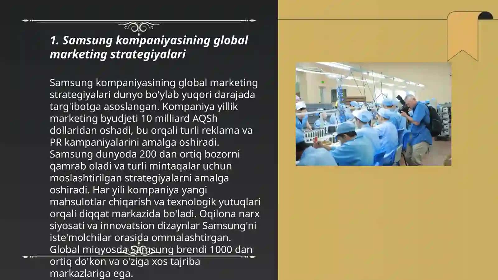 Samsung kompaniyasining global marketing strategiyalari 3