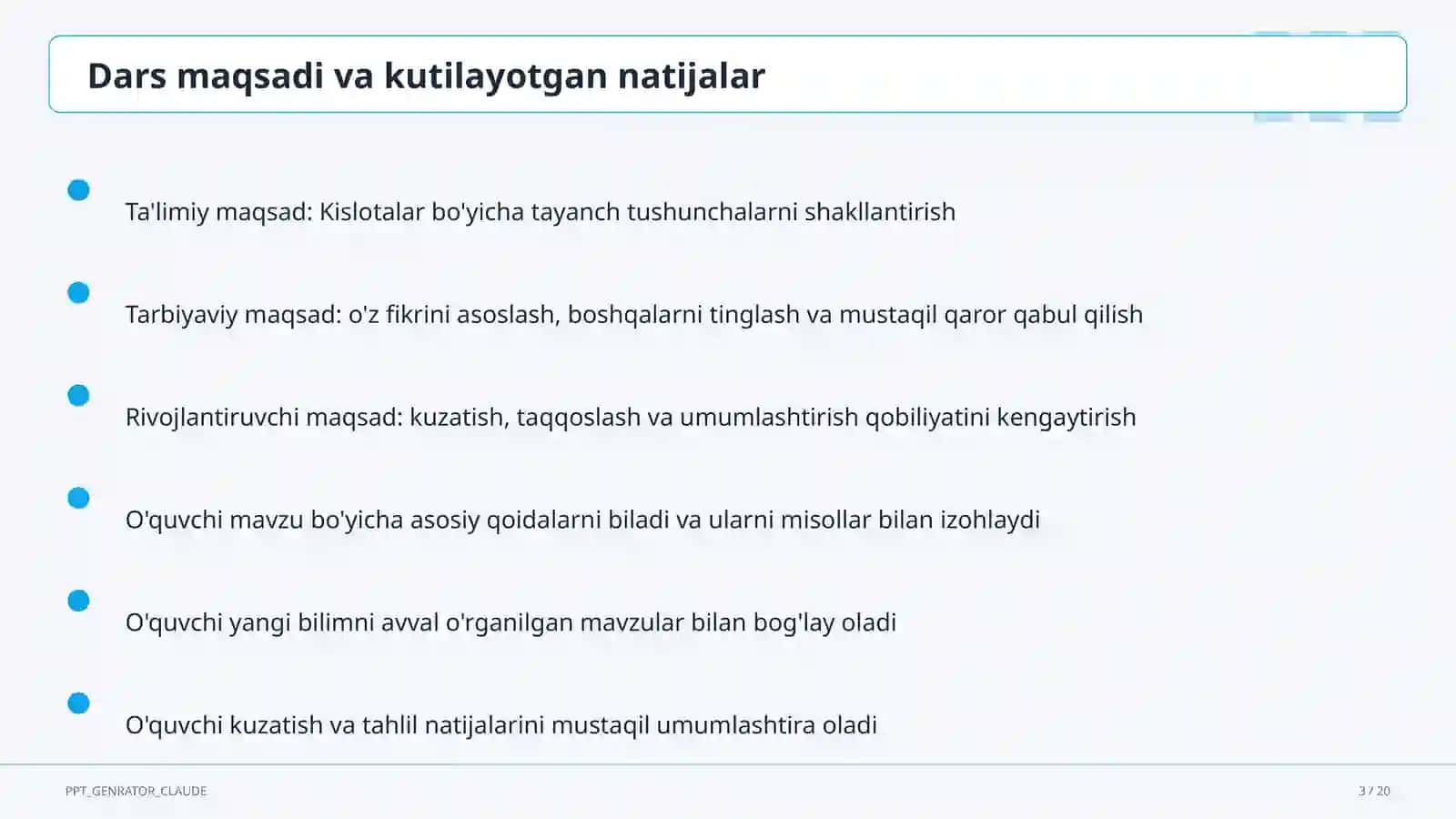 Kislotalar (8-sinf) 3