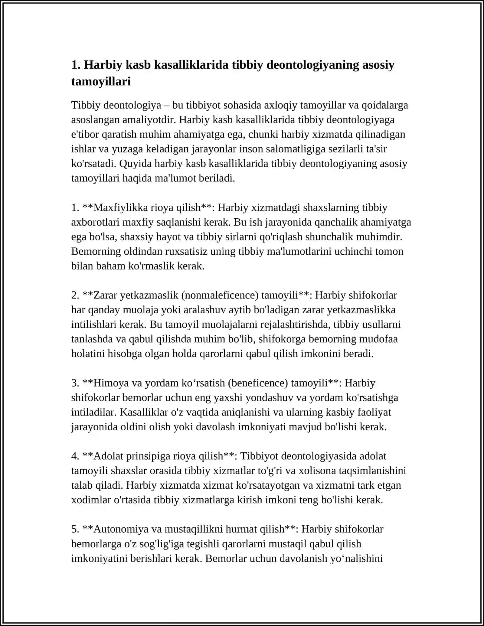 HARBIY KASB KASALLIKLARIDA TIBBIY DEONTOLOGIYA ASOSLARI 3