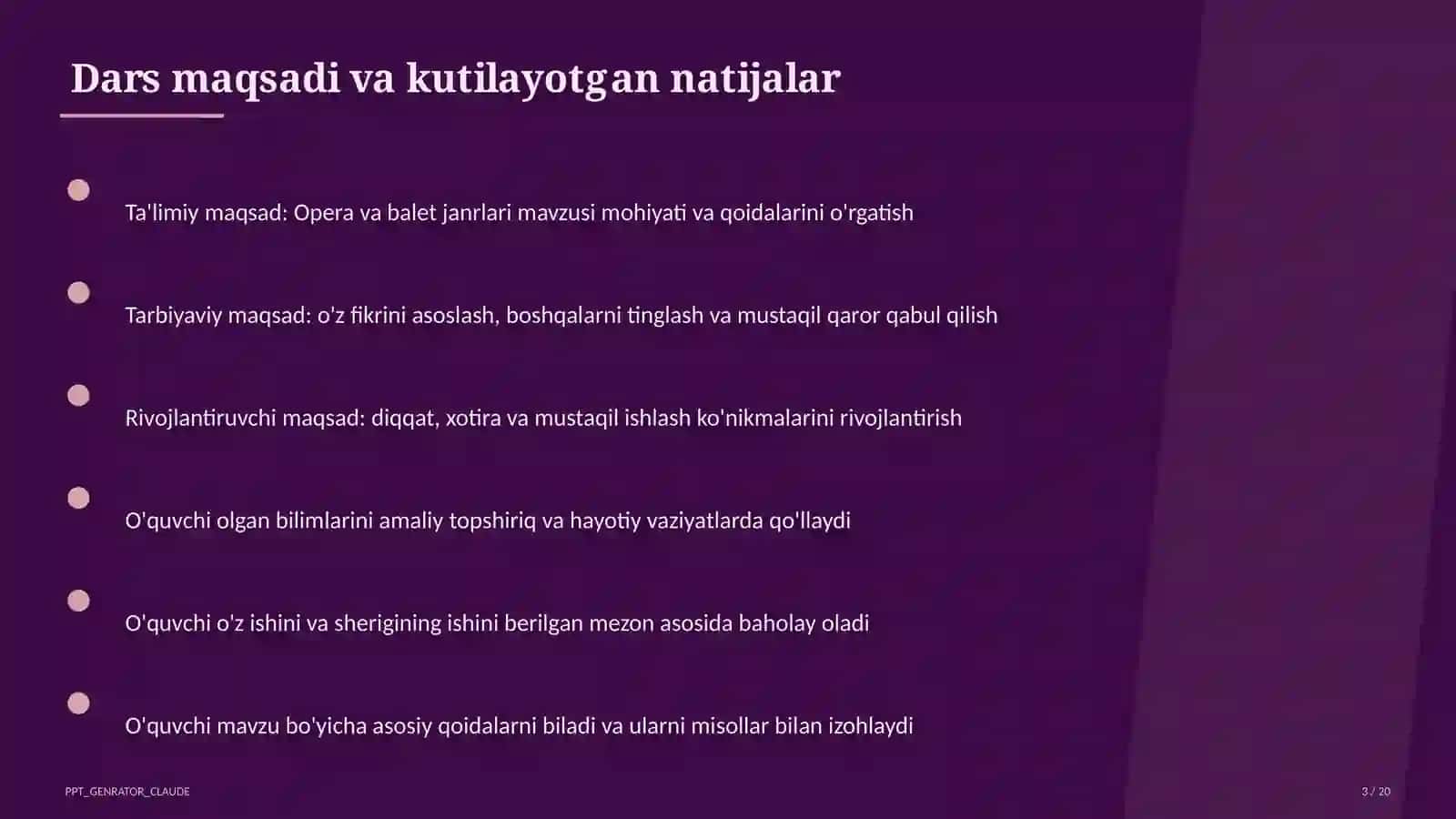 Opera va balet janrlari (6-sinf) 3