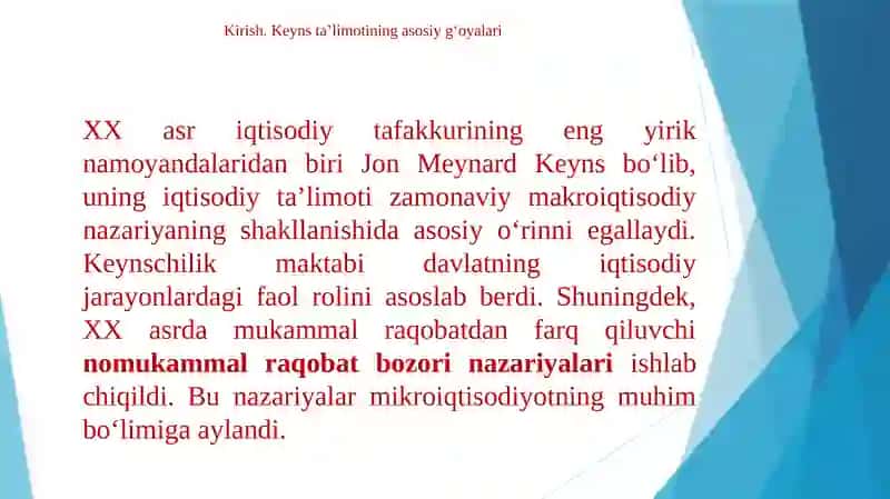 Keynsvakeynschilikta’limoti 3