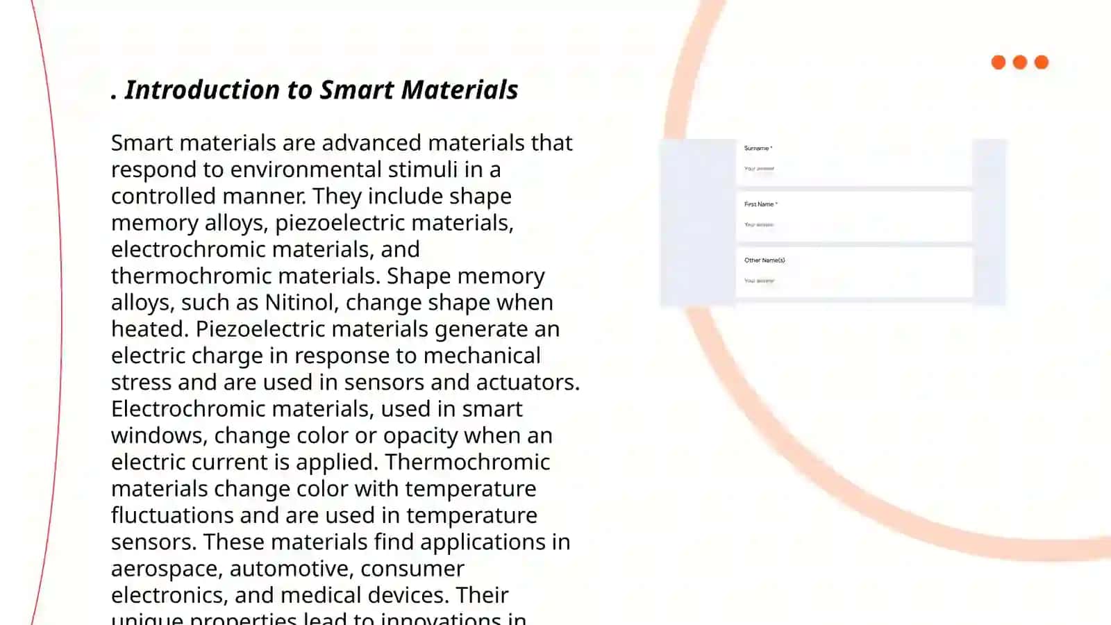 Introduction to Smart Materials 3