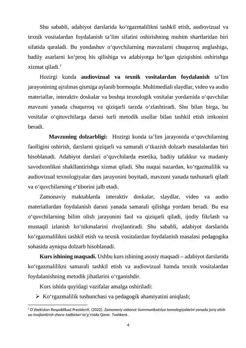 ADABIYOT DARSLARIDA KO‘RGAZMALILIKNI TASHKIL ETISH 3