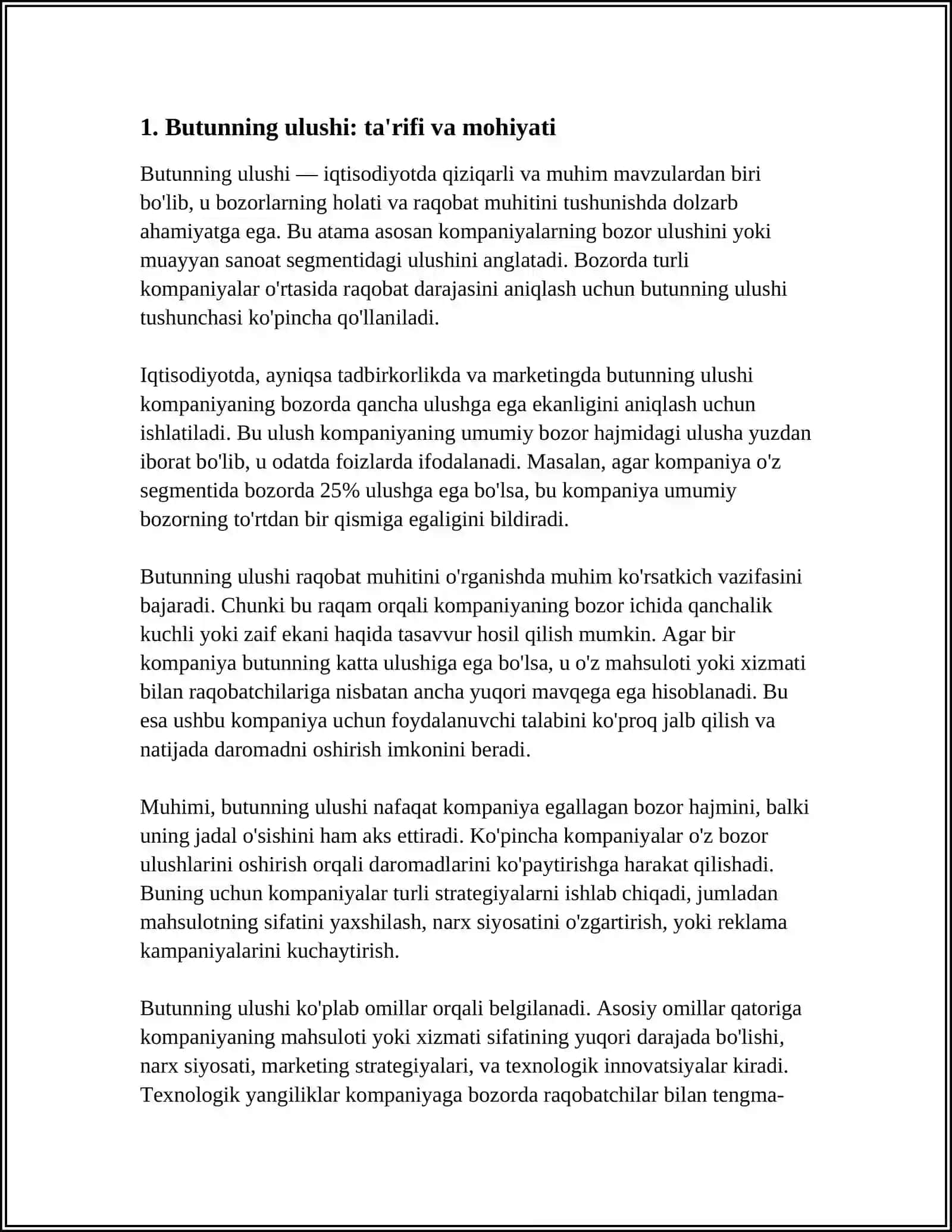 BUTUNNING ULUSHI. BUTUNNING ULUSHINI TOPISH. ULUSHGA KO'RA BUTUNNI TOPISH 3