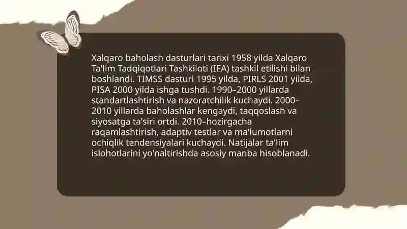 Xalqaro Baholash Dasturlari 3