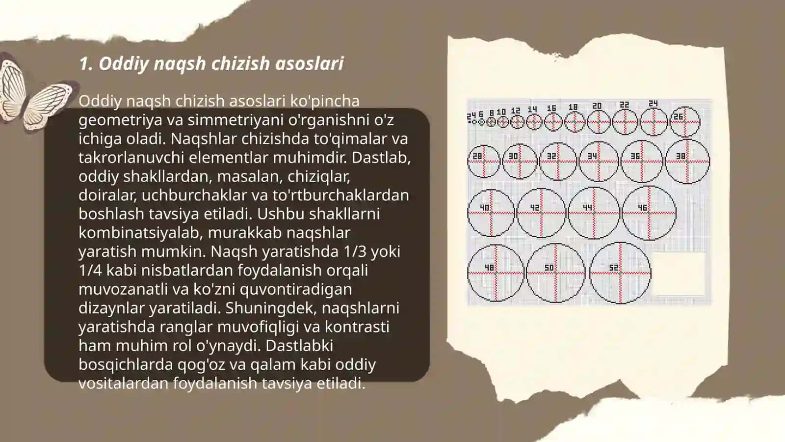 Oddiy naqsh namunalarini chizish va oʻyish 3