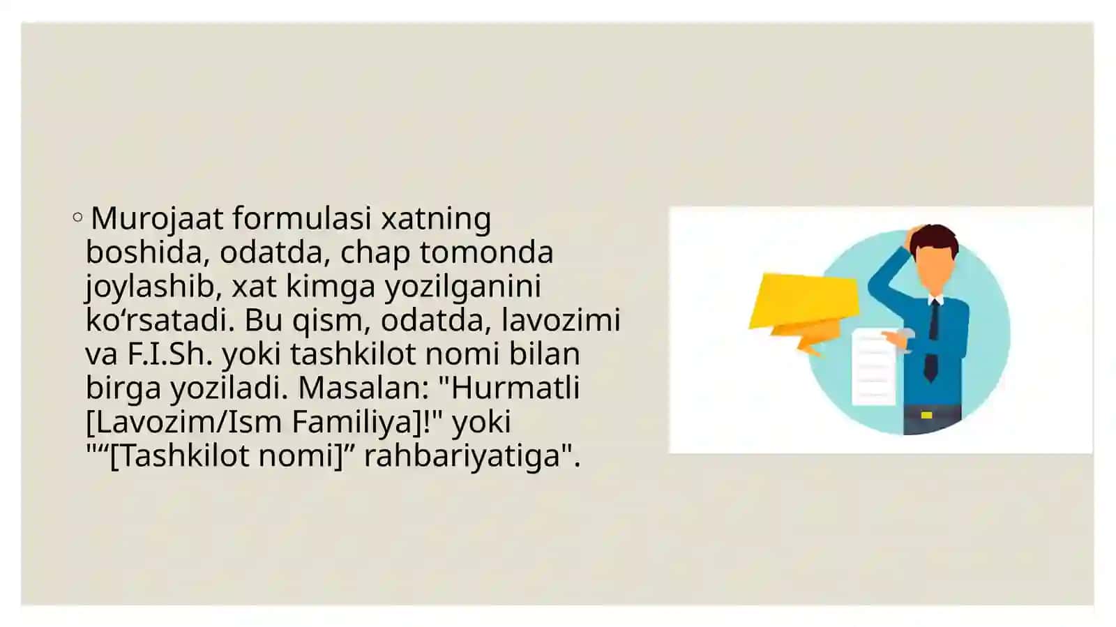 Xizmat xatlarida murojaat va yakun formulalari 3