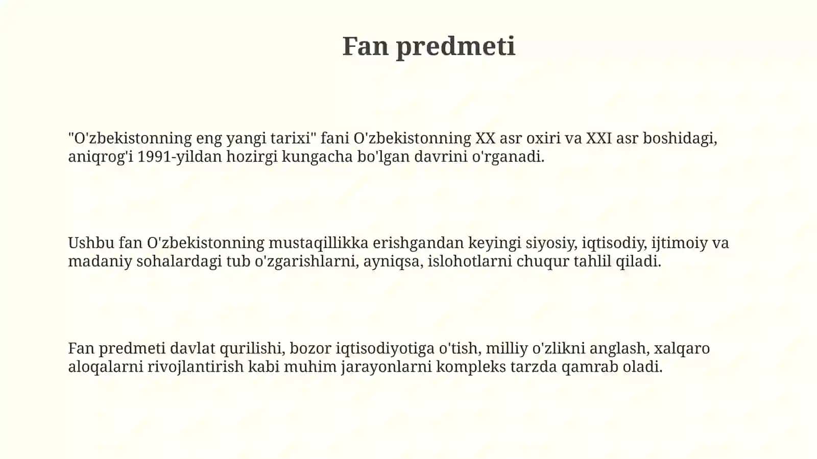 O'zbekistonning eng yangi tarixi 3