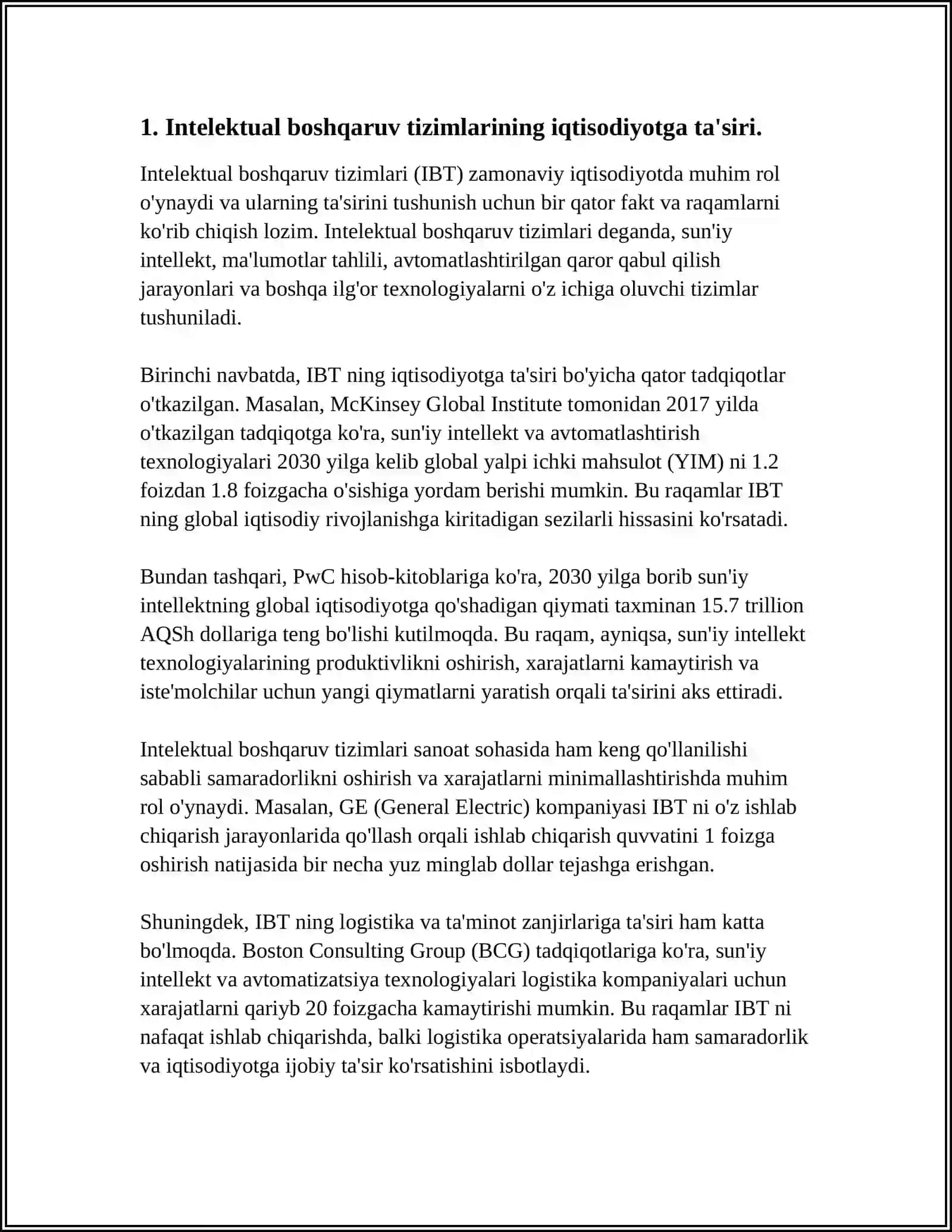 INTELEKTUAL BOSHQARUV TIZIMLARINI IQTISODIYOT YÒNALISHIDA QÒLLASH ISTIQBOLLARI 3