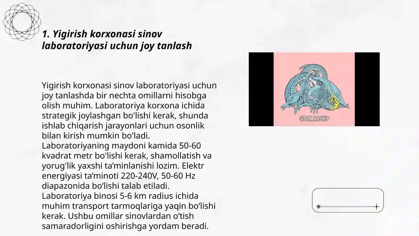 “RIETER” firmasi yigirish korxonasi sinov laboratoriyasini loyihalash 3