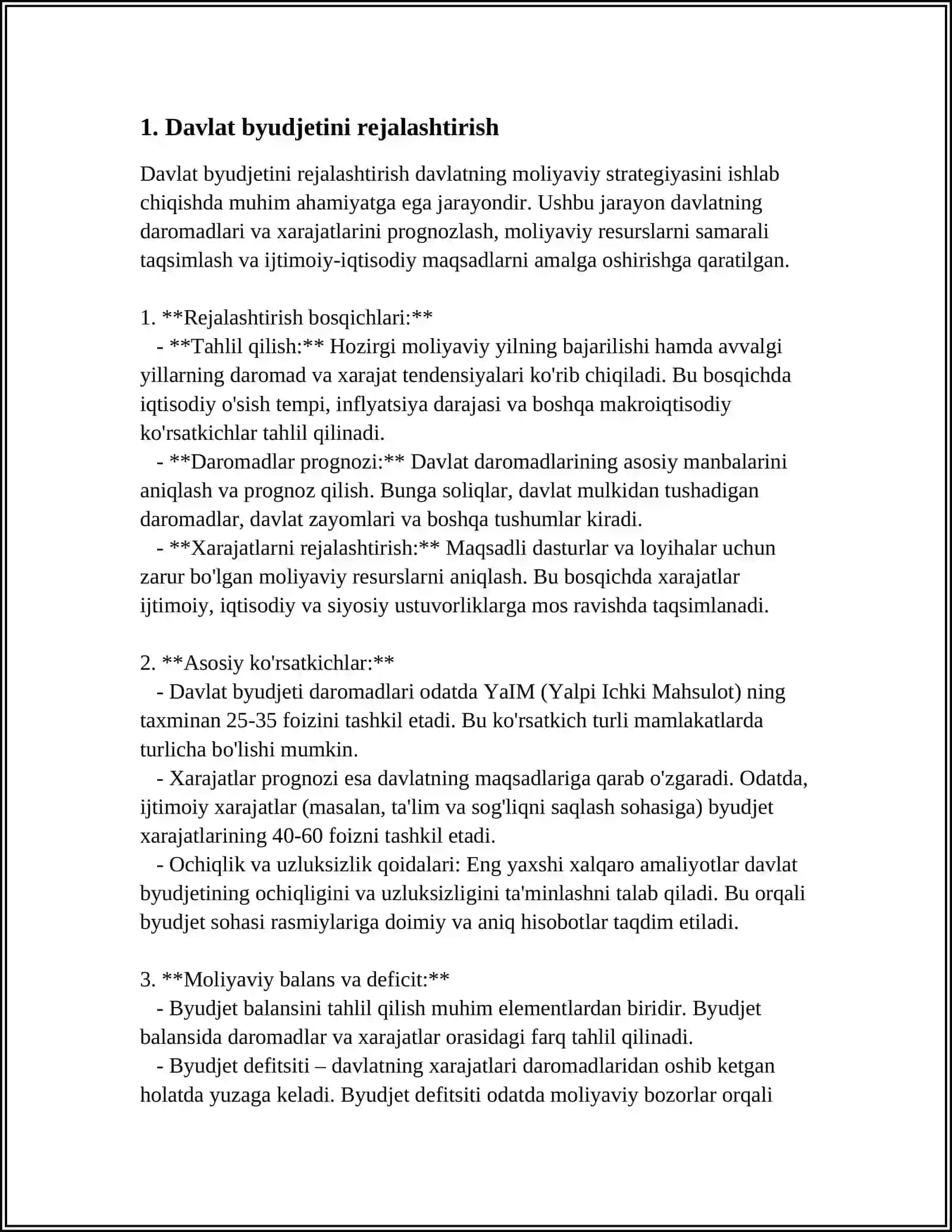 DAVLAT MIQYOSIDA MOLIYAVIY REJALASHTIRISH VA TARTIBGA SOLISH 3