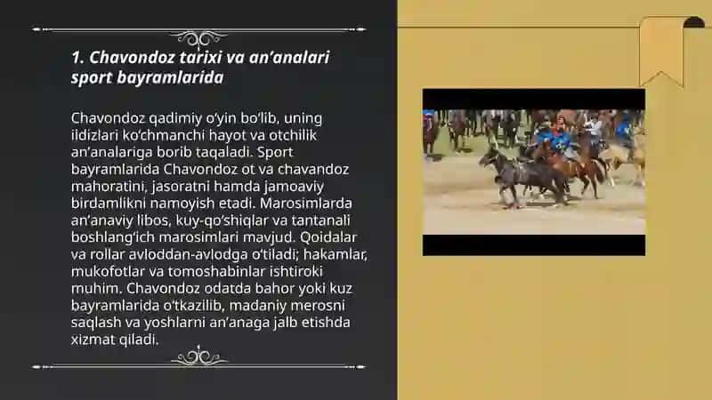 Chavondoz harakatli oʻyinlar 3