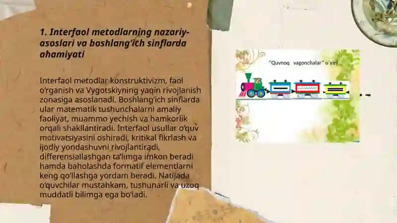 Boshlang‘ich sinflarda matematika o‘qitishni tashkil qilishda interfaol metodlardan foydalanish 3