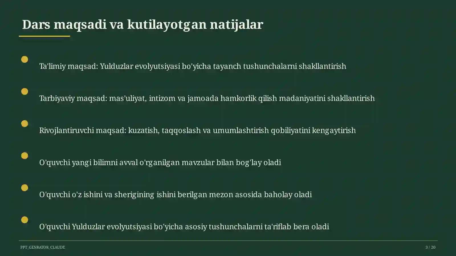 Yulduzlar evolyutsiyasi (11-sinf) 3