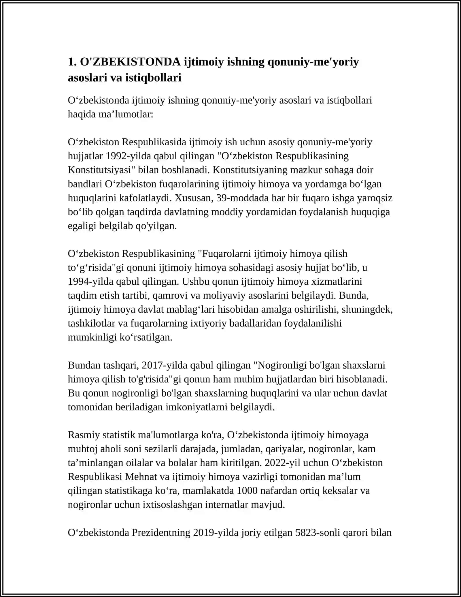 O'ZBEKISTONDA IJTIMOIY ISHNING ISTIQBOLLARI 3