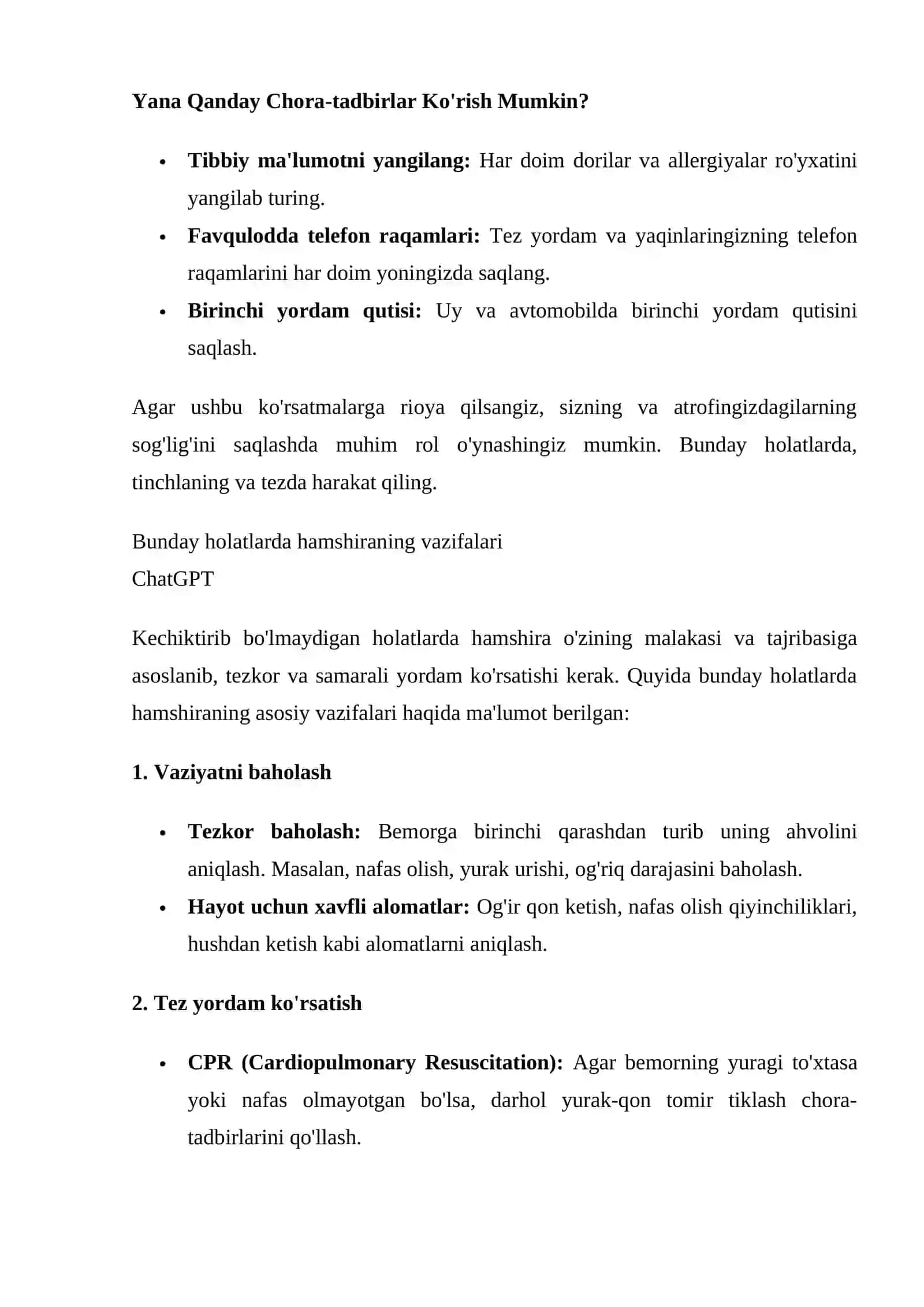 Kechiktirib bolmaydigan holatlarda tez tibbiy yordam korsatish 3