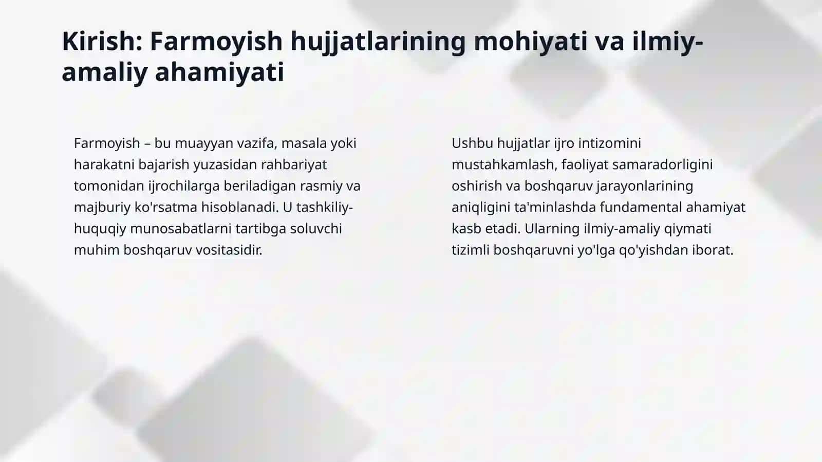 Farmoyish hujjatlarining rasmiy-idoraviy uslubi 3