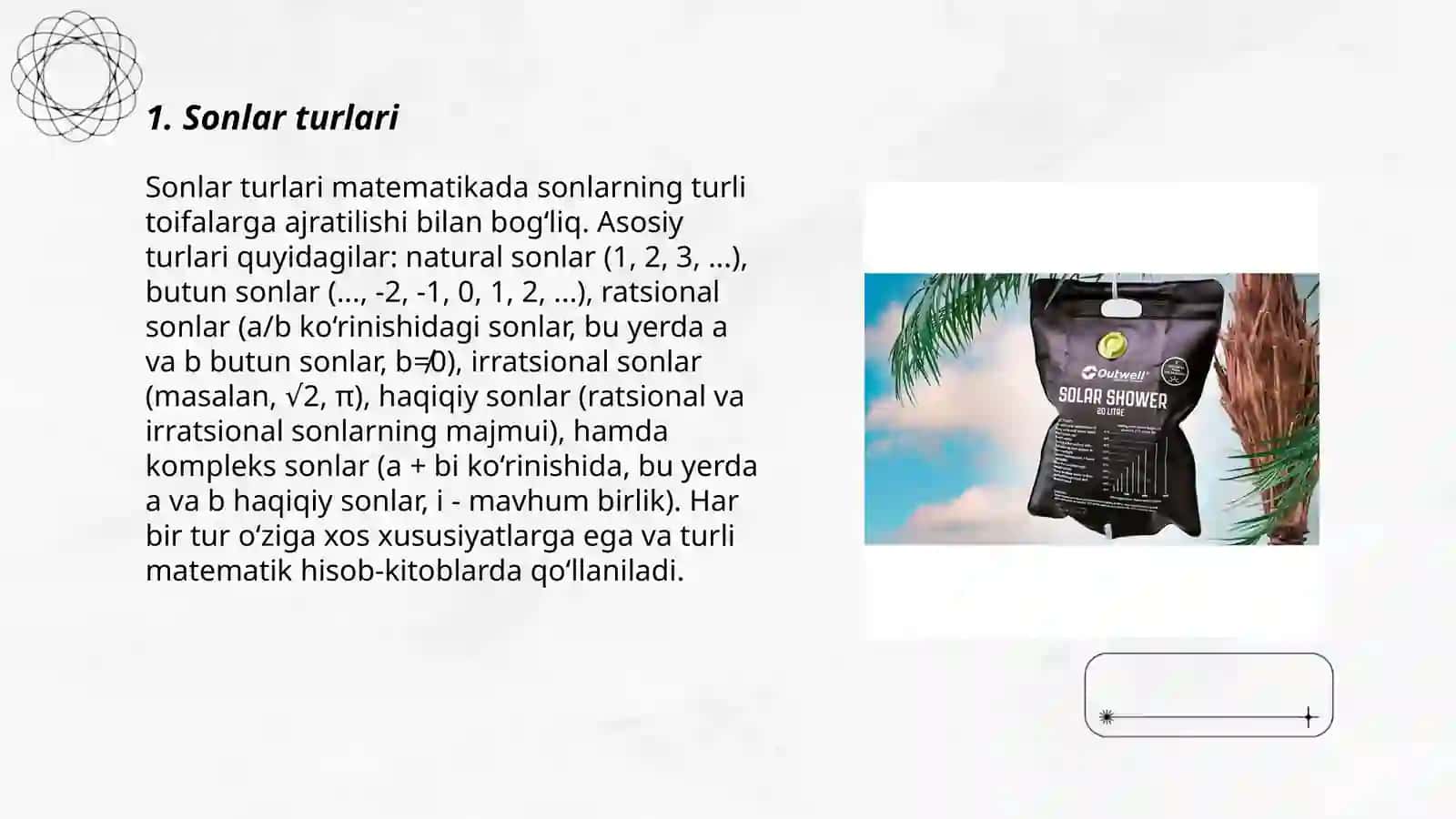 Sonlar. Tartib va sanoq sonlar. Lotin va grek qoʻshimchalari 3