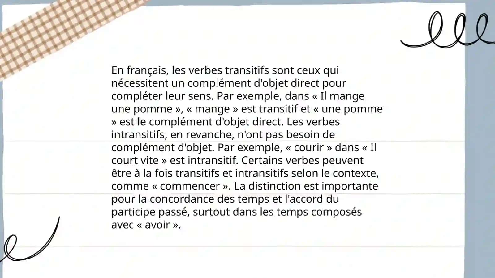 Le verbe et ses catégories grammaticales 3