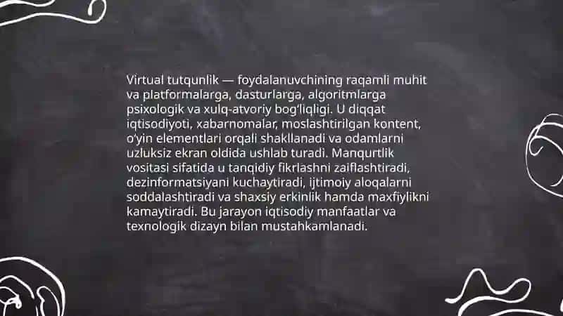 Virtual tutqunlik - manqurtlik vositasi 3