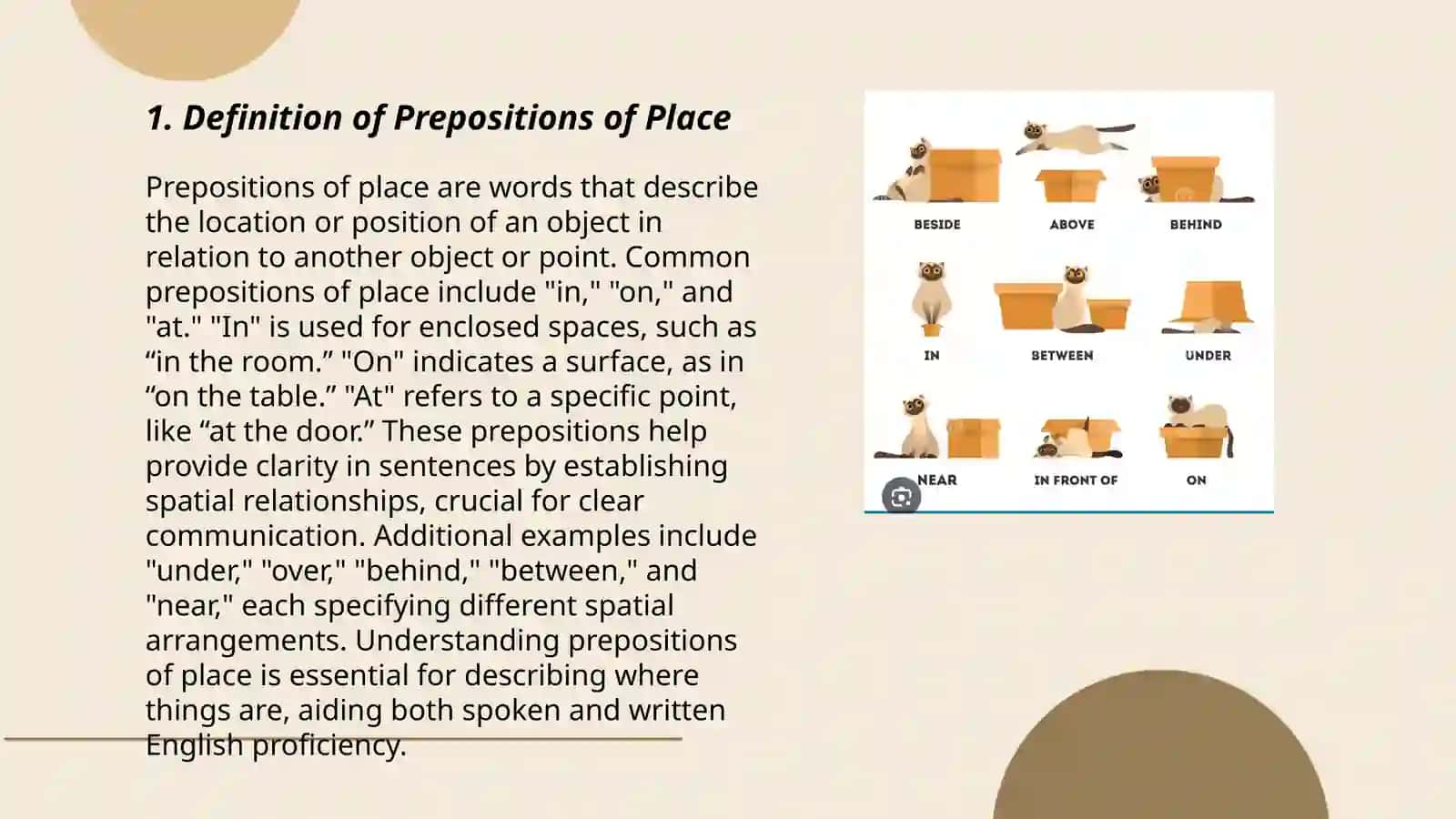 Prepositions of Place 3