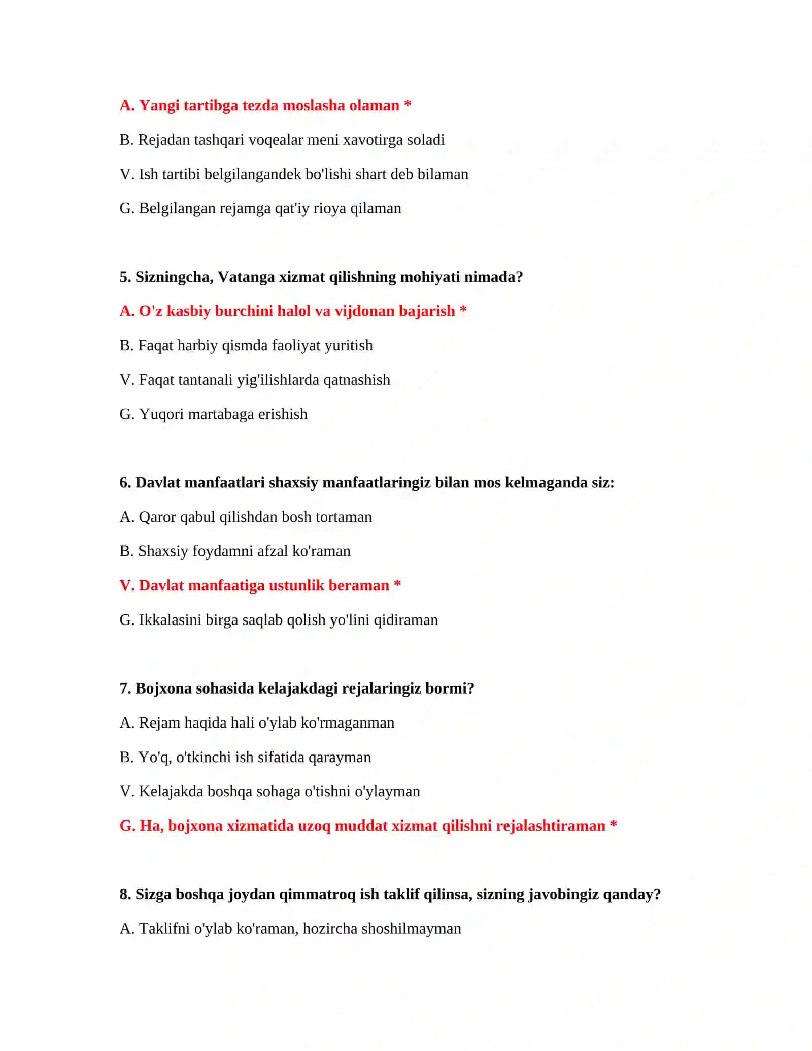 Bojxona siyosati test savollari 3