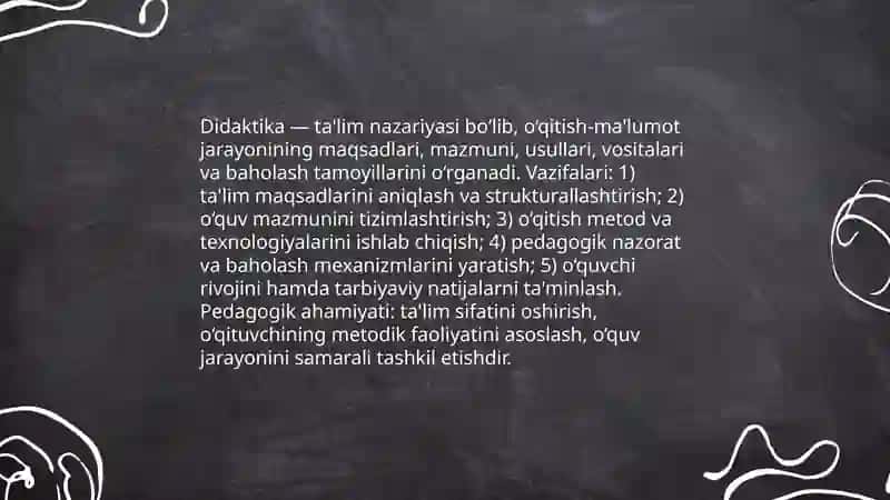 Didaktika- ta'lim nazariyasi 3